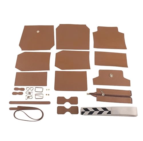 Leder Tasche machen Kit DIY handgemachte gewebte Tasche Handtasche Frauen Einkaufstasche Dame Schultertaschen PU Leder Mode Handtasche Für die Herstellung von Taschen, Handtaschen, DIY(Brown) von HYFEUOKF