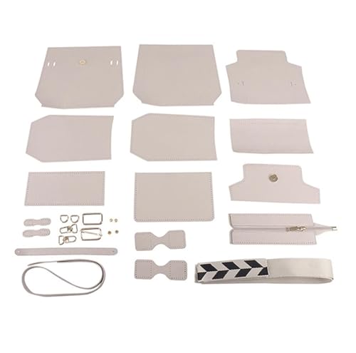 Leder Tasche machen Kit DIY handgemachte gewebte Tasche Handtasche Frauen Einkaufstasche Dame Schultertaschen PU Leder Mode Handtasche Für die Herstellung von Taschen, Handtaschen, DIY(White) von HYFEUOKF