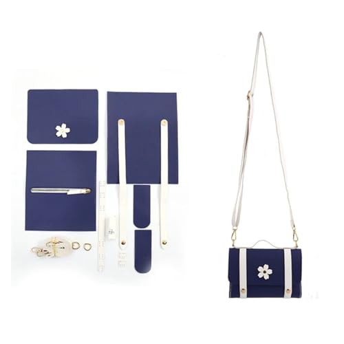 Leder Tasche machen Kit Handgefertigte Lederhandtasche, DIY-Nähset, tragbare Damenhandtaschen, DIY-handgemachte Pu-Tasche, Geschenke for Frauen, Damen und Mädchen Für die Herstellung von Taschen, Hand von HYFEUOKF