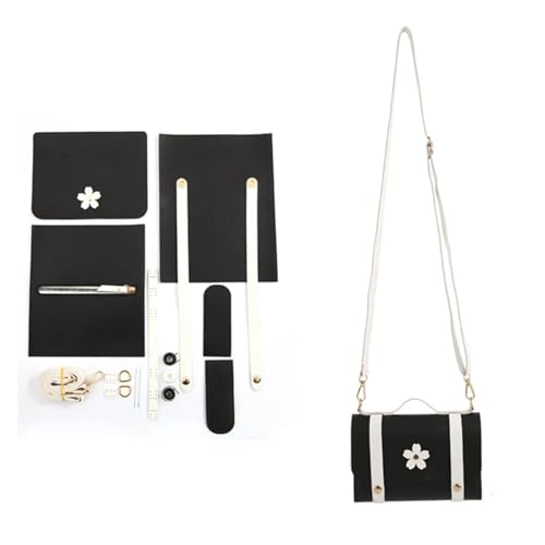 Leder Tasche machen Kit Handgefertigte Lederhandtasche, DIY-Nähset, tragbare Damenhandtaschen, DIY-handgemachte Pu-Tasche, Geschenke for Frauen, Damen und Mädchen Für die Herstellung von Taschen, Hand von HYFEUOKF