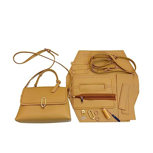 Leder Tasche machen Kit Schultergurt handgemachte Handtasche Tasche Set Leder Tasche unten Tasche Abdeckung Hardware Zubehör for Frauen Diy Schultertasche Für die Herstellung von Taschen, Handtaschen, von HYFEUOKF