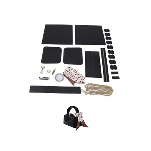 Leder Tasche machen Kit Zubehör Einfaches DIY-Handnähtaschen-Set Herstellungsset Handgefertigte Lederhandtasche Nähen Boston-Tasche mit Schultergurt for Frauen Für die Herstellung von Taschen, Handtas von HYFEUOKF