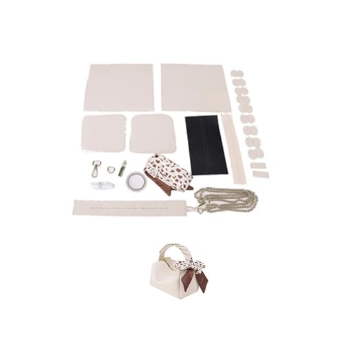 Leder Tasche machen Kit Zubehör Einfaches DIY-Handnähtaschen-Set Herstellungsset Handgefertigte Lederhandtasche Nähen Boston-Tasche mit Schultergurt for Frauen Für die Herstellung von Taschen, Handtas von HYFEUOKF