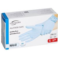 HYGONORM unisex Einmalhandschuhe ALLFOOD SAFE blau Größe S 250 St. von HYGONORM