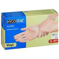 HYGOSTAR unisex Einmalhandschuhe CLASSIC transparent Größe S 100 St. von HYGOSTAR