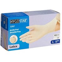 HYGOSTAR unisex Einmalhandschuhe GRIP weiß Größe L 100 St. von HYGOSTAR