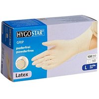 HYGOSTAR unisex Einmalhandschuhe GRIP weiß Größe L 100 St. von HYGOSTAR