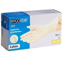 HYGOSTAR unisex Einmalhandschuhe GRIP weiß Größe M 100 St. von HYGOSTAR