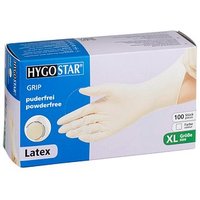 HYGOSTAR unisex Einmalhandschuhe GRIP weiß Größe XL 100 St. von HYGOSTAR