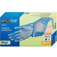 HYGOSTAR unisex Einmalhandschuhe IDEAL blau Größe M 100 St. von HYGOSTAR