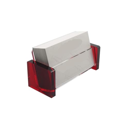 HYKJCSS Visitenkartenhalter für Laden Desktop-Visitenkartenhalter-Display for Den Schreibtisch, Eleganter Visitenkartenständer for Das Büro Visitenkartenständer(Rood) von HYKJCSS