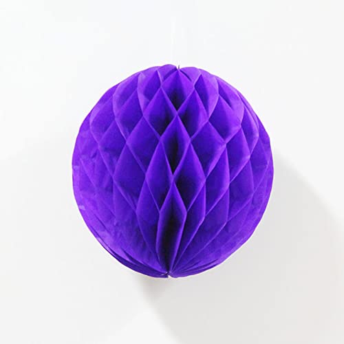 Papier Laterne, Papier pom poms Dekorationen, 5 Teile/los Multicolor Rot Waben Blume Ball Runde Hängen Papier Waben Bälle Laternen Dekorative Handwerk Party Hochzeit(Dark Purple,4inch 10cm) von HYQOUKLR