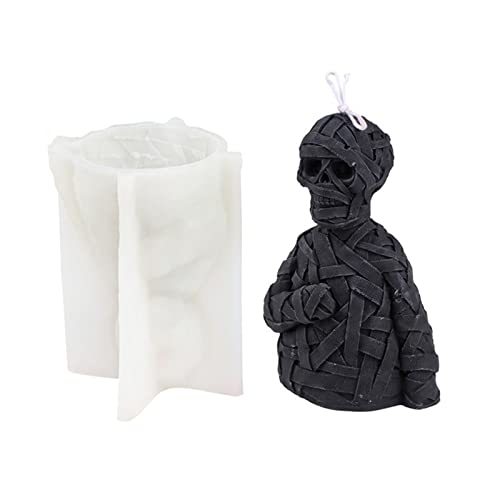 HYROOY Silikonform mit Totenkopf für Kopf, 3D-Bandage, Kerzen, Gips, handgefertigte Form aus Silikon von HYROOY