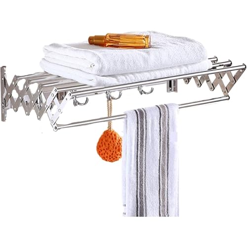 HYRTHAFSDF Rack Airer Wandmontage Einziehbarer Handtuchhalter Wäschetrockner Zusammenklappbarer Indoor Outdoor Platzsparender Ausziehbarer Wandtrockner von HYRTHAFSDF