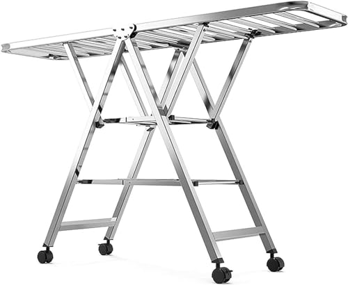 HYRTHAFSDF hes Airer Hing Trockengestell Wäscheständer Wäscheständer Edelstahl Klappbarer Wäscheständer Tragbarer hes Rack Indoor Outdoor hes Trockner von HYRTHAFSDF