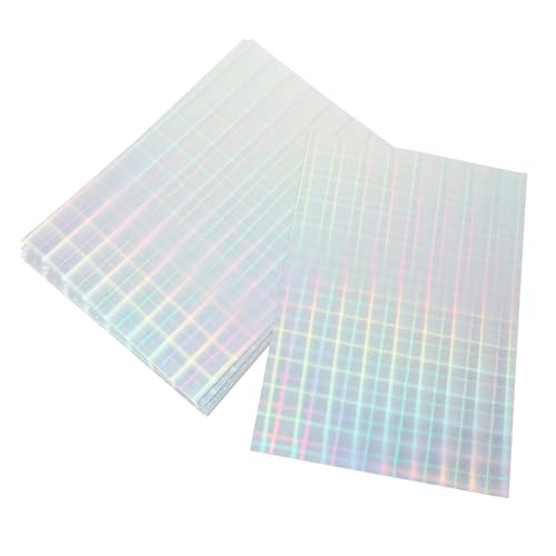 20 Blätter Holografisches Druckpapier Punkt Bedruckbares Aufkleberpapier Aufkleber Für Adressetiketten Aufkleberpapier Für Leer Druckeretiketten Vinyl-aufkleber Pvc Selbstklebend HYTROVE von HYTROVE