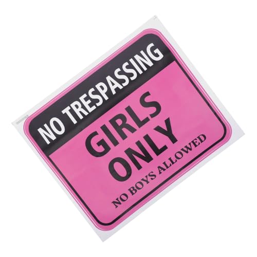 HYTROVE „girls Only“-schild, Pvc, „no Trespassing Girls Only No Boys Allowed“, „girls Rule“, Rosa Wandtürdekoration, Niedliche Wandaufkleber, Selbstklebende Aufkleber Für Mädchenhöhle, von HYTROVE