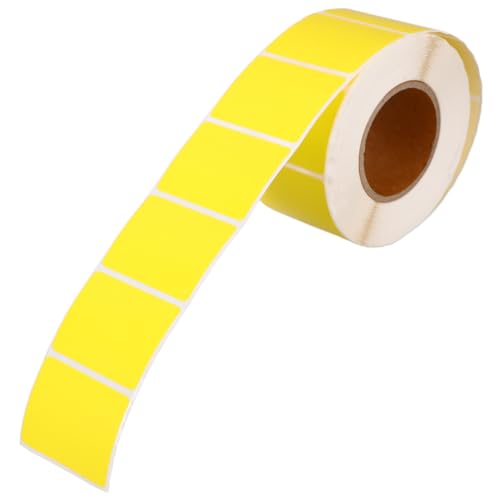 HYTROVE 1 Rolle Farbiges Thermopapier Aufkleber ästhetisch Thermodrucker kreis aufkleber Farbige Thermopapier Preisetikett selbstklebendes bedruckbares Papier Aufkleberdruckerpapier Yellow von HYTROVE