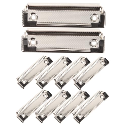 HYTROVE 10 Stück Montierbare Klemmbrett-clips, Klemmbrett-clips, Metall-klemmbrett, Planer-brett-clips von HYTROVE