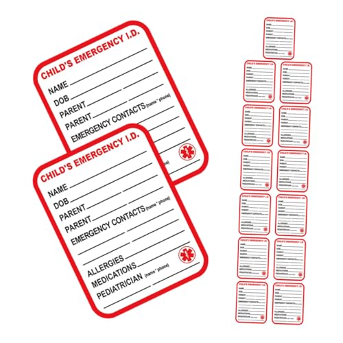 HYTROVE 15 Stücke Notfall Medizinische Informationen Aufkleber Informationen Tag Kinder Auto Identifikation Label Kinder Aufkleber HYTROVE 15 Stücke Notfall Medizinische Informationen Aufkleber Informationen Tag Kinder Auto Identifikation Label Kinder Aufkleber von HYTROVE