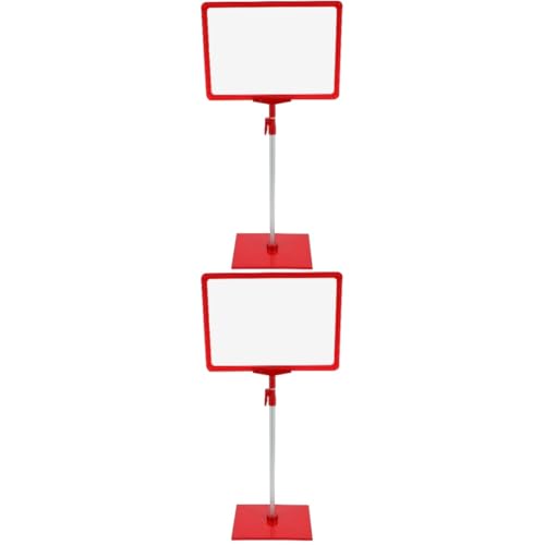 HYTROVE 2 Stk Werbeständer Namensschild Etikettenständer Zeichen steht Ausstellungsstand Aufkleber Neon verstellbare arbeitsböcke schaukasten transparenter Plakatrahmen Schilderständer Abs von HYTROVE