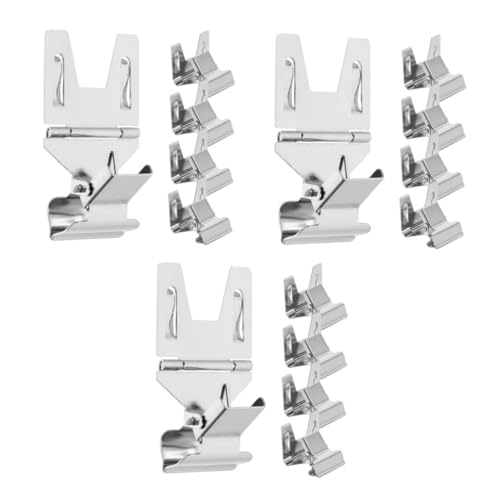 HYTROVE 3 Sätze Preisschild-clip Etikettenhalter Warenzeichen Doppelschild-clip Clips Display-etikettenständer Für Den Einzelhandel Displayhalter Silver Galvanisiertes Eisen 5 Stück * 3 von HYTROVE