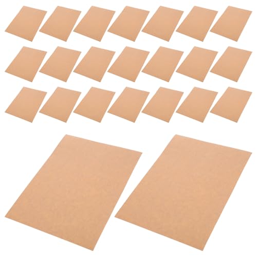 HYTROVE 50 Blatt selbstklebendes Kraftpapier Aufkleber Herstellung Beschilderung Paket bastelbedarf bedruckbare klebeetiketten braunes Kraftpapier Papier für Drucker braunes Papier Brown von HYTROVE