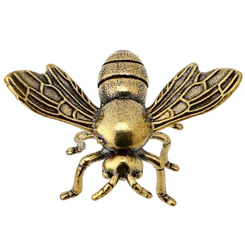 HYTROVE Messing Biene Bienenbecher Biene Geburtstagsdekoration Wandgemälde Desktop -Ornamente Bienen Stirnband Biene Kostümzubehör Bienenzeichen Winziger Jahrgang Retro Golden von HYTROVE