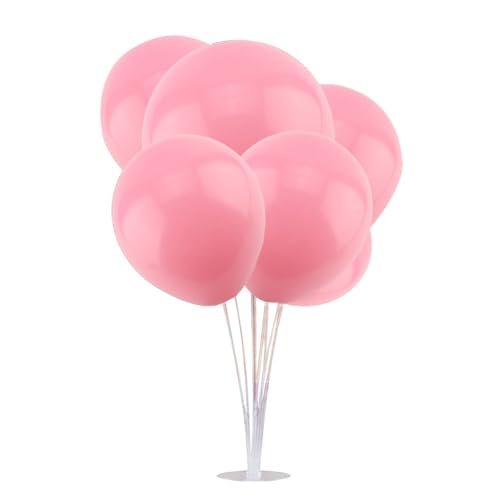 HYWHUYANG 100 bunte runde Luftballons, Geburtstagsparty-Latex-Ballondekorationen für Hochzeit, Babyparty, Geburtstagsfeier, Feiertagsfeier (Pink) von HYWHUYANG