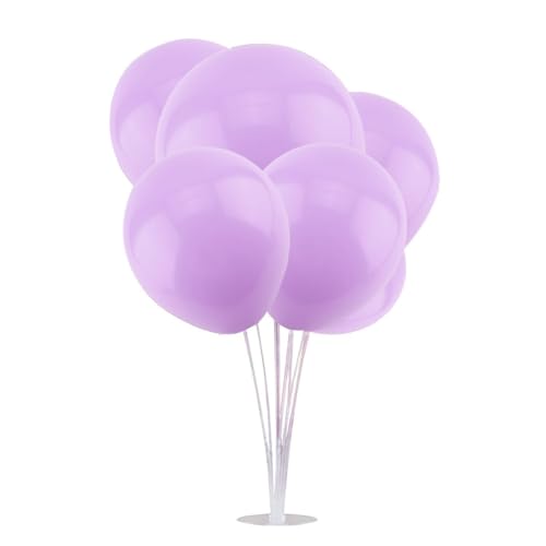 HYWHUYANG 100 bunte runde Luftballons, Geburtstagsparty-Latex-Ballondekorationen für Hochzeit, Babyparty, Geburtstagsfeier, Feiertagsfeier (Purple) von HYWHUYANG