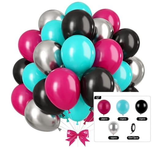 Bunte Luftballons • [50-120 Stück] • Hergestellt in der EU • Hochwertige Luftballons aus 100% reinem Naturlatex • Bunte Heliumballons • Hergestellt aus natürlichen Verbindungen • Geburtstagsballons von HZHIQUAN