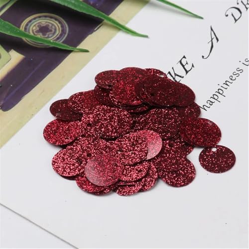 200Pcs 10mm Flache Runde Pailletten for Handwerk Para Manualidades(Red) von HZLXF1