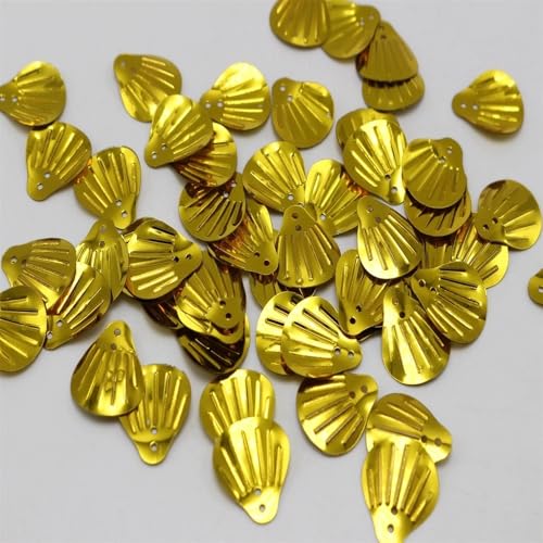 20mm 580pc Große Shell Lose Pailletten Mit Loch Geeignet for Nähen Hochzeit Farbe(Gold) von HZLXF1