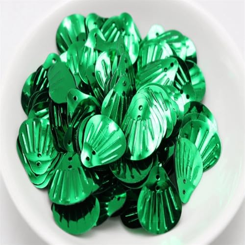 20mm 580pc Große Shell Lose Pailletten Mit Loch Geeignet for Nähen Hochzeit Farbe(Green) von HZLXF1