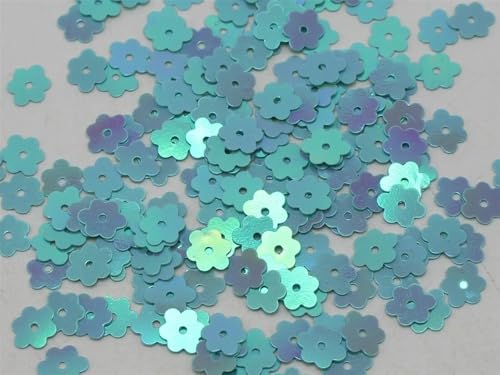 5000 stück Flache Blumen 6mm Lose Pailletten Nähen Geeignet for Hochzeit Handwerk(Blue) von HZLXF1