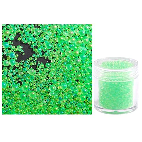 HZWMQDLF Glasflasche 20g / Flasche 1-3mm Mini Bubble Perlen Bunte Glasperle for DIY. Silikon Epoxidharz-Formfüller Harz Schmuck Nagelkunst Dekorieren Glasflasche(10) von HZWMQDLF