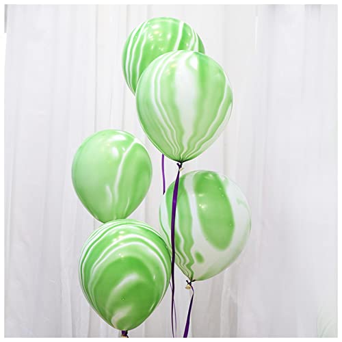 HZWMQDLF Happy Birthday Ballon 10 20 30 stücke Blau Rosa Achat Marmor Ballons Bunte Wolke Latex Luftballon for Dusche Geburtstag Party Dekoration Lieferungen Luftballons(Green) von HZWMQDLF