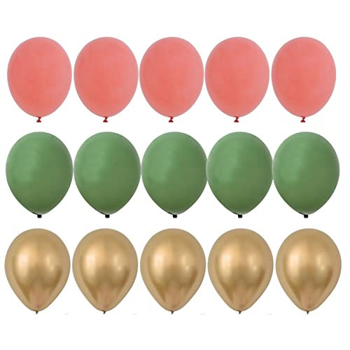 HZWMQDLF Happy Birthday Ballon 2. 0 STÜCKE 1. 0 Zinch Ballon Kit Retro Grün Weiß Gold Bälle for Geburtstag Hochzeitstag Jüngerung Jungle Sommer Party Decor Home Supplies Luftballons(15pcs 10inch F) von HZWMQDLF