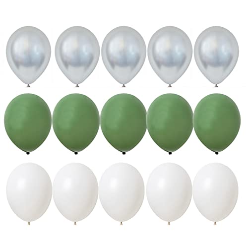 HZWMQDLF Happy Birthday Ballon 2. 0 STÜCKE 1. 0 Zinch Ballon Kit Retro Grün Weiß Gold Bälle for Geburtstag Hochzeitstag Jüngerung Jungle Sommer Party Decor Home Supplies Luftballons(15pcs 10inch I) von HZWMQDLF