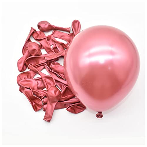 HZWMQDLF Happy Birthday Ballon 20/30 / 50 stücke 5inch Chrome Metallic Latex Ballons Gold Silber Metall Ballons Geburtstag Party aufblasen Globos Hochzeit Dekor Lieferungen Luftballons(Red,30pcs) von HZWMQDLF