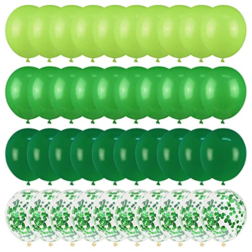 HZWMQDLF Happy Birthday Ballon 40 stücke grüne ballonone Set metallic Confetti Ballon Dschungel Safari Tier Geburtstagsfeier Dekorationen duschte Favors Luftballons(Set1) von HZWMQDLF