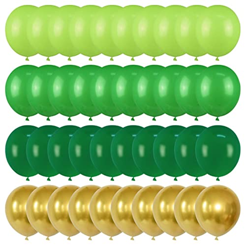 HZWMQDLF Happy Birthday Ballon 40 stücke grüne ballonone Set metallic Confetti Ballon Dschungel Safari Tier Geburtstagsfeier Dekorationen duschte Favors Luftballons(Set4) von HZWMQDLF