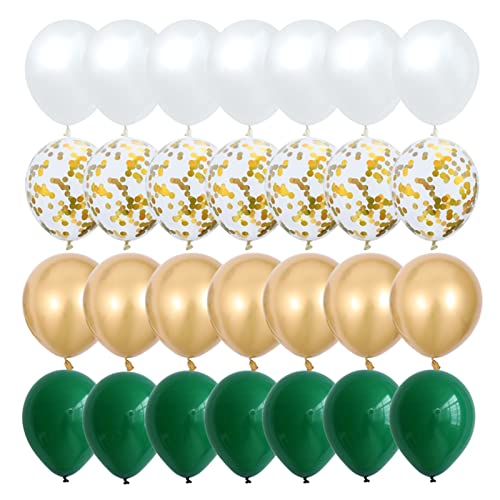 HZWMQDLF Happy Birthday Ballon 40 stücke10inch Avocado sage grüne ballonone Pearl weiß Gold konfetti Ballon Hochzeit dusche Geburtstag Party Dekorationen Luftballons(Christmas Green) von HZWMQDLF