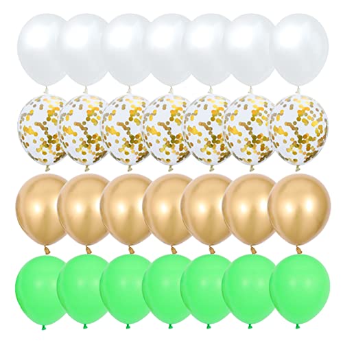 HZWMQDLF Happy Birthday Ballon 40 stücke10inch Avocado sage grüne ballonone Pearl weiß Gold konfetti Ballon Hochzeit dusche Geburtstag Party Dekorationen Luftballons(Light Green) von HZWMQDLF