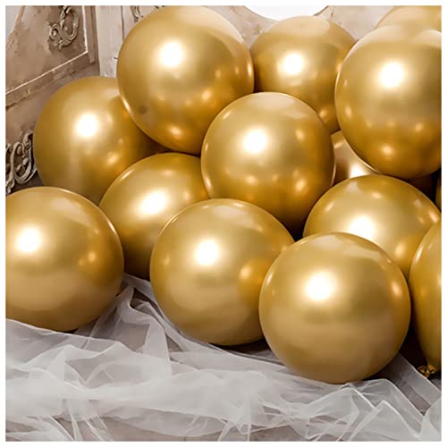 Happy Birthday Ballon 20 stücke metallic gold silber grün lila lila ballon hochzeit Alles Gute zum Geburtstag Latex Ballons Metall Chrom Ballon Luft Helium Baloon Luftballons(Metallic gold,5inch 30pcs von HZWMQDLF