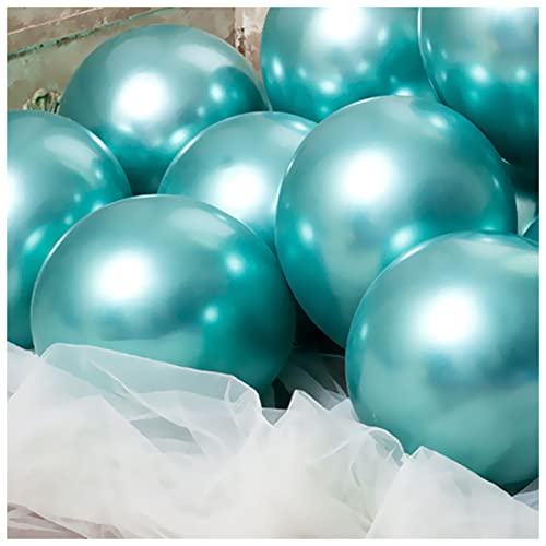 Happy Birthday Ballon 20 stücke metallic gold silber grün lila lila ballon hochzeit Alles Gute zum Geburtstag Latex Ballons Metall Chrom Ballon Luft Helium Baloon Luftballons(Metallic green,12inch 20p von HZWMQDLF