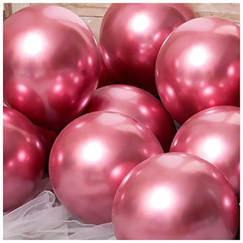 Happy Birthday Ballon 20 stücke metallic gold silber grün lila lila ballon hochzeit Alles Gute zum Geburtstag Latex Ballons Metall Chrom Ballon Luft Helium Baloon Luftballons(Metallic red,5inch 30pcs) von HZWMQDLF