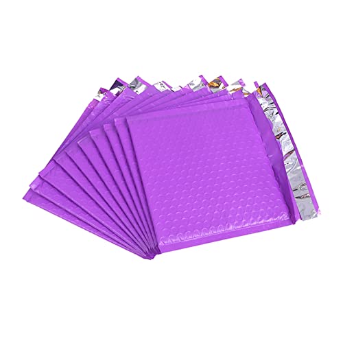 Luftpolsterumschläge 10 stücke 20.4 * 17,8 cm Poly Bubble Mailing lila Farbe stoßfest Kurier-Bubber Mailer Mailer Versand Gepolsterte Umschlag-Taschen Luftpolsterumschläge(10pcs) von HZWMQDLF