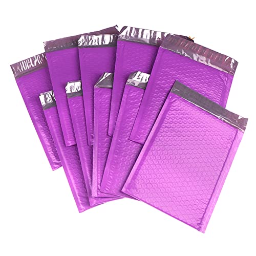 Luftpolsterumschläge 10 stücke Bubble Mailer Purple Poly Bubble Mailer Selbstdichtung Gepolsterte Umschläge Geschenkbeutel for Buchmagazin gesäumte Mailer Selbstsiegel Luftpolsterumschläge(Purple) von HZWMQDLF