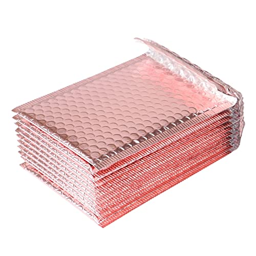 Luftpolsterumschläge 10 stücke Rose Gold Stoßdichte Bubble Wrap Bubble Hülle Taschen 15x20 + 4 cm Luftpolsterumschläge von HZWMQDLF